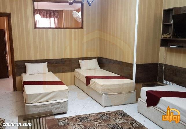 رزرو اتاق سه تخته هتل آپارتمان یاسین مشهد