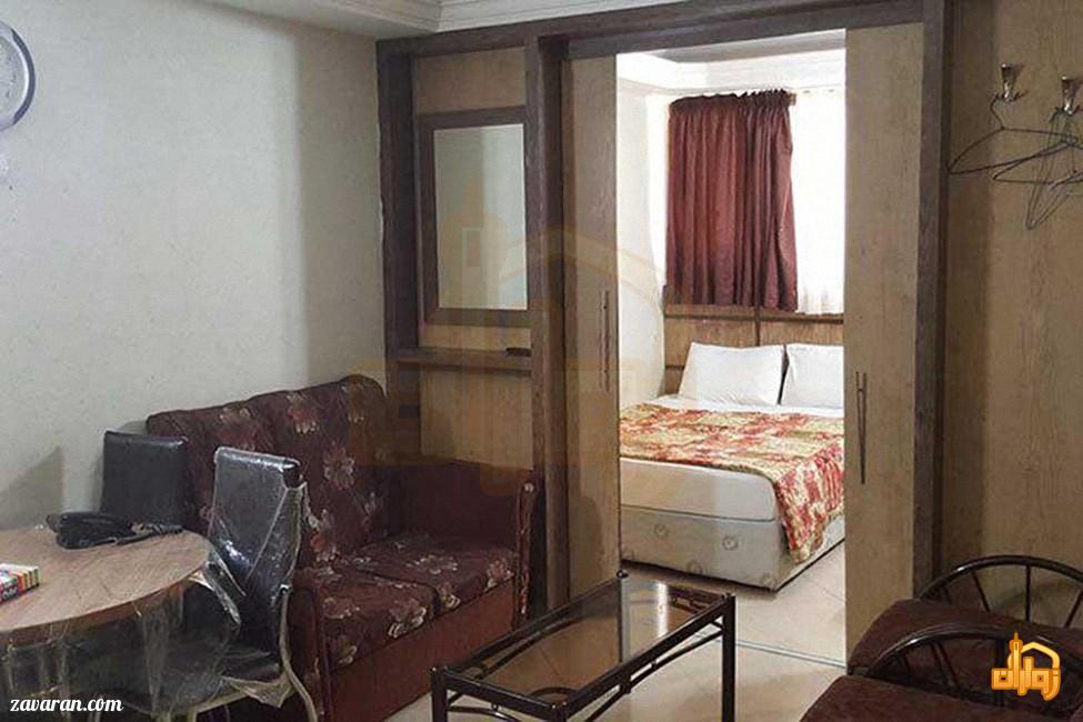 رزرو آپارتمان یک خوابه هتل آپارتمان معین درباری مشهد