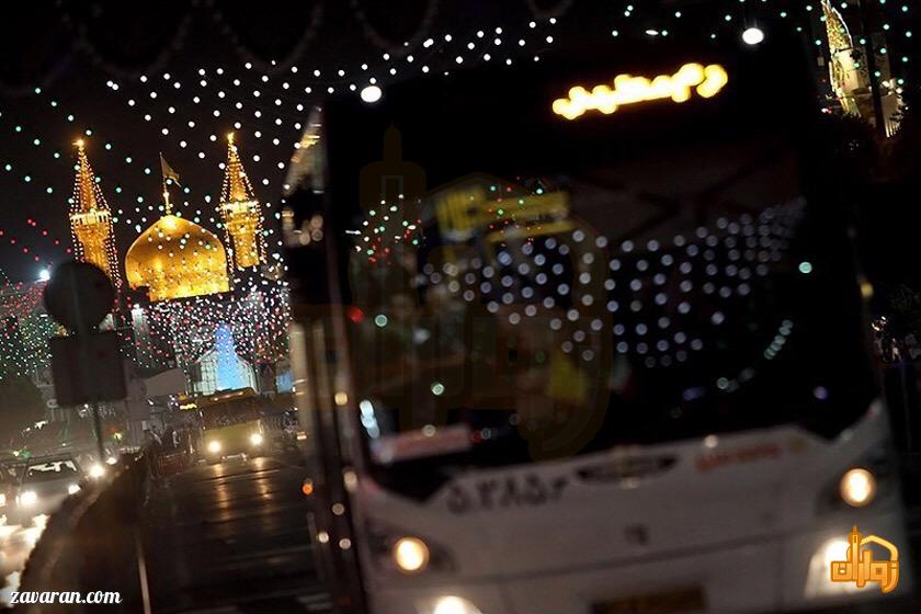 حمل و نقل عمومی رایگان مسافران به حرم مطهر در مشهد