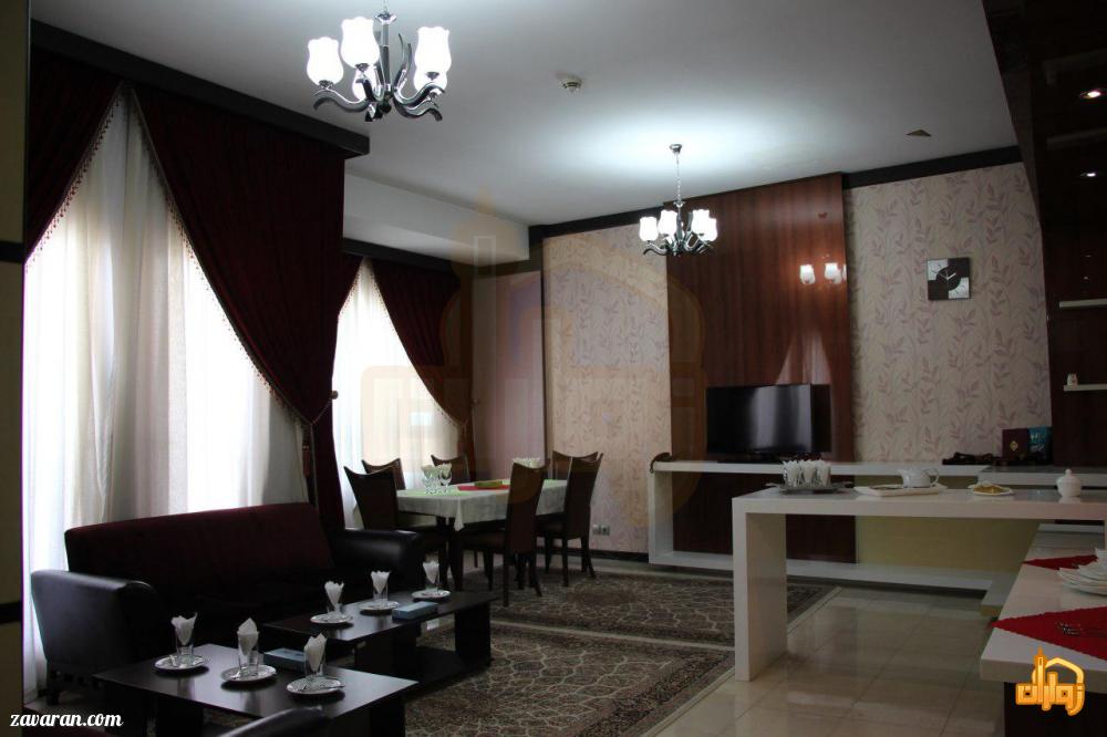 چیدمان اتاق های هتل چهاباغ مشهد