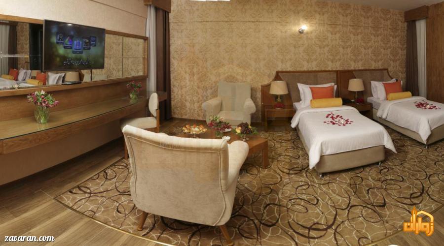 رزرو اتاق دو تخته هتل پردیسان مشهد